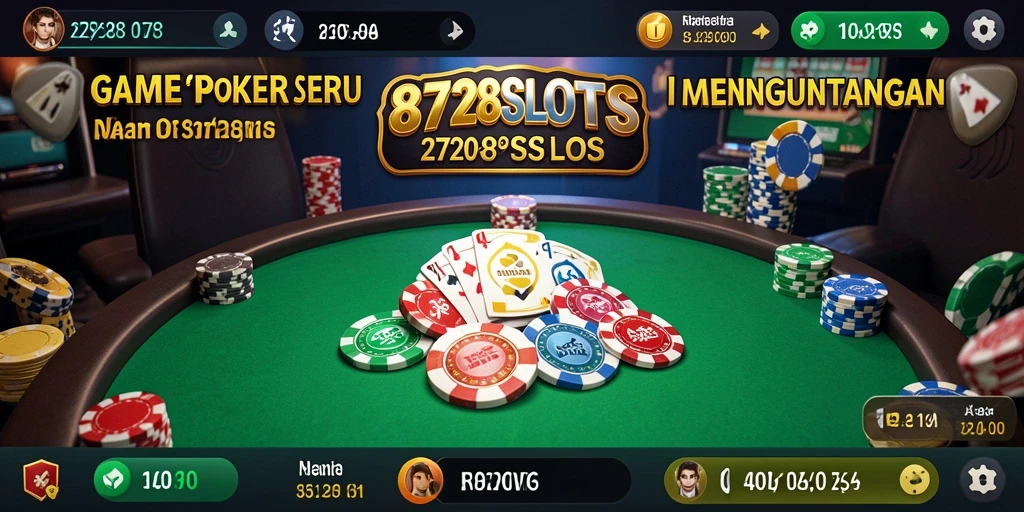 Tampilan gameplay Poker yang menarik di 8728SLOTS.