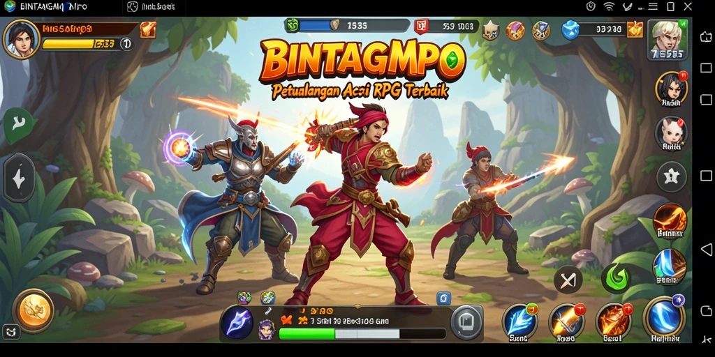 Tampilan gameplay BINTANGMPO yang menarik dan mendebarkan.