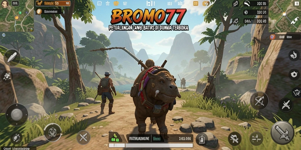 Gameplay BROMO77 di dunia terbuka penuh petualangan.