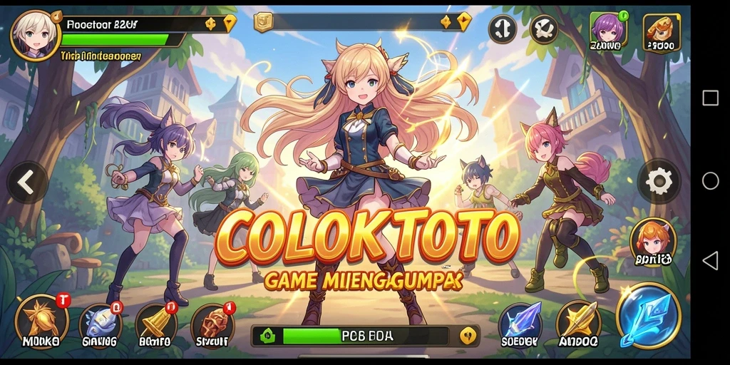 Screenshot utama COLOKTOTO menampilkan gameplay seru di dunia anime.