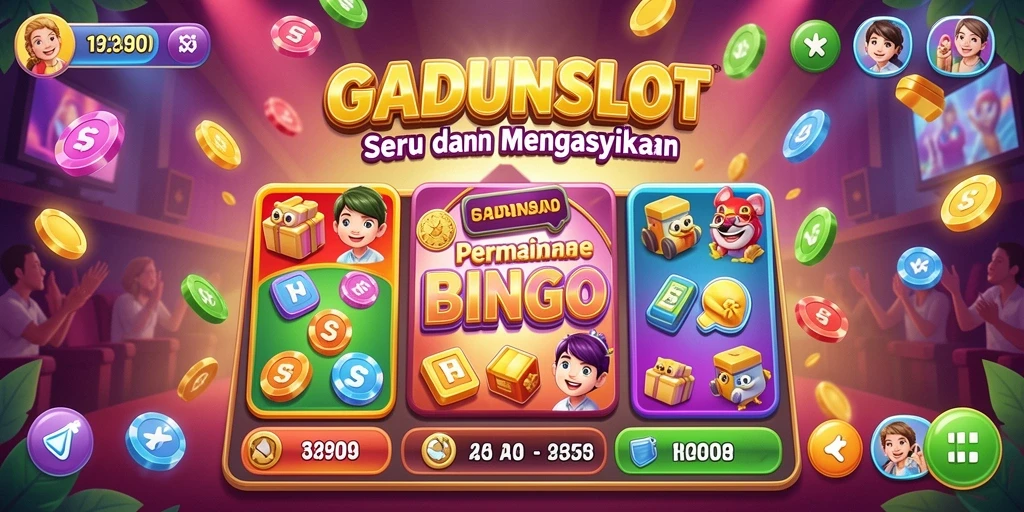 Screenshot utama GADUNSLOT menampilkan gameplay Bingo yang seru.