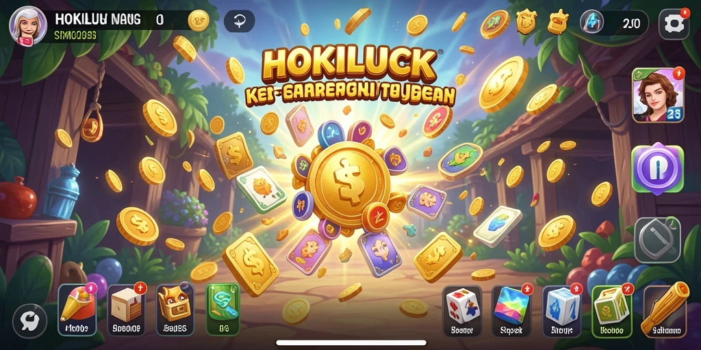 Gameplay HOKILUCK menampilkan interaksi dan strategi simulasi yang menarik.