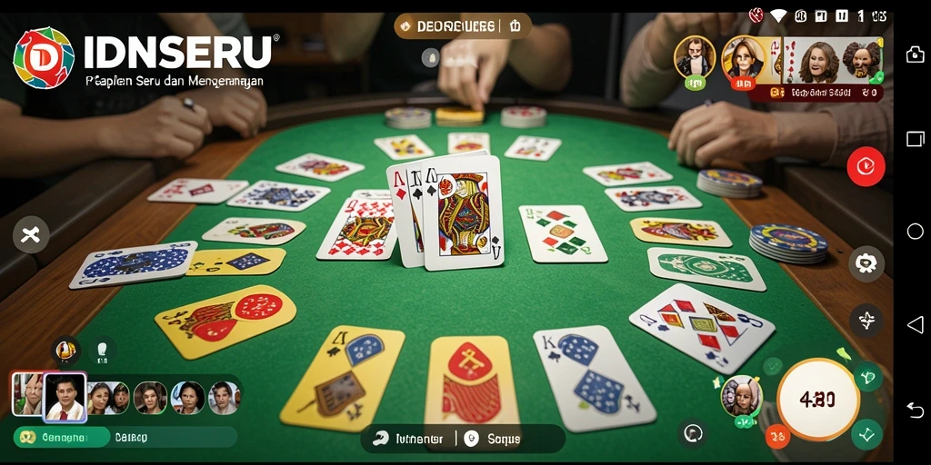 Tampilan menarik gameplay Gaple di IDNSERU.