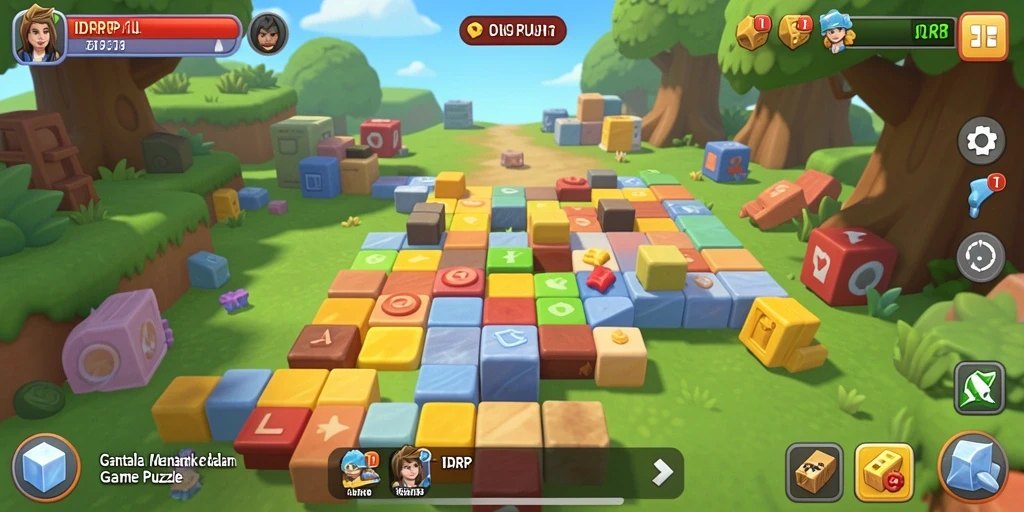 Tampilan gameplay IDRRP dengan berbagai tantangan Puzzle yang menarik.