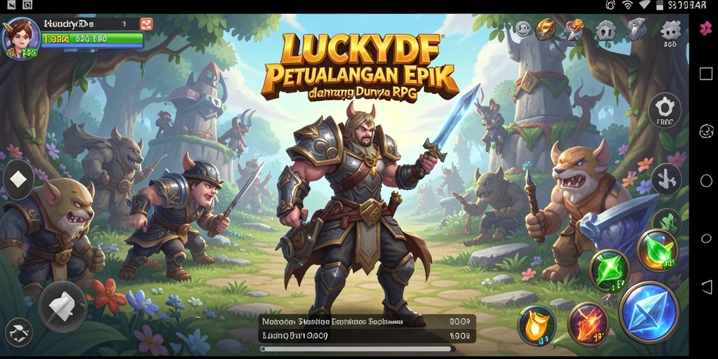 Tampilan gameplay epik dari LUCKYDF yang penuh petualangan.