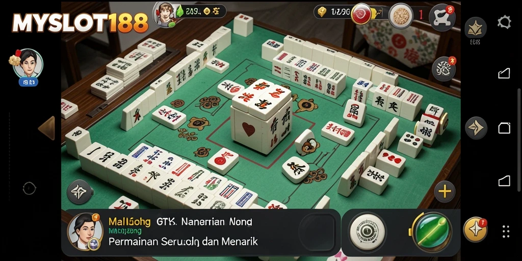 Tangkapan layar gameplay MYSLOT188 yang menarik dalam permainan Mahjong.