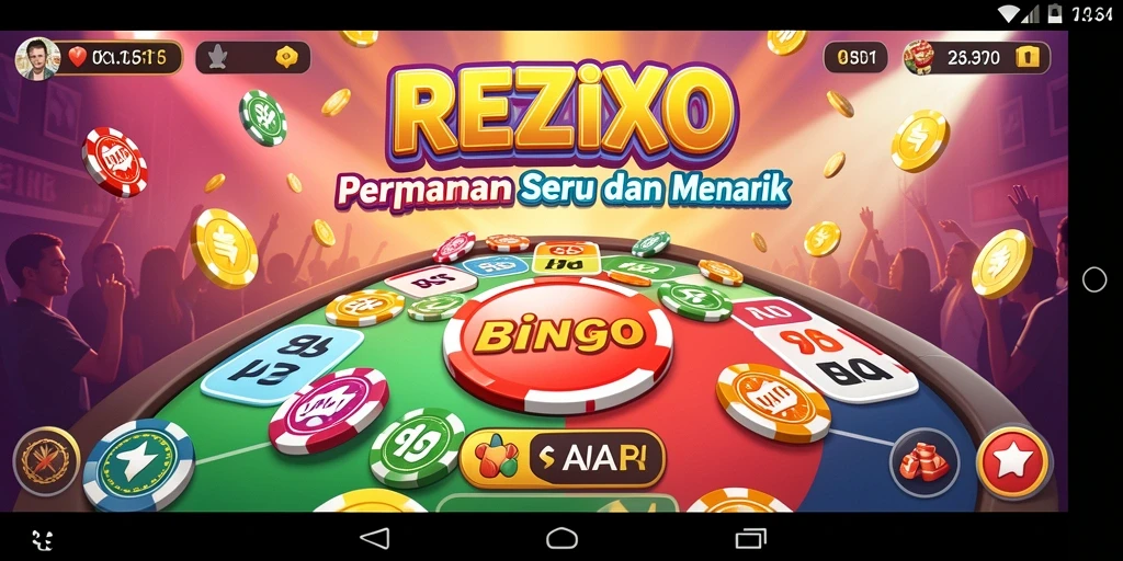 Tampilan gameplay Bingo yang seru di REZIXO.