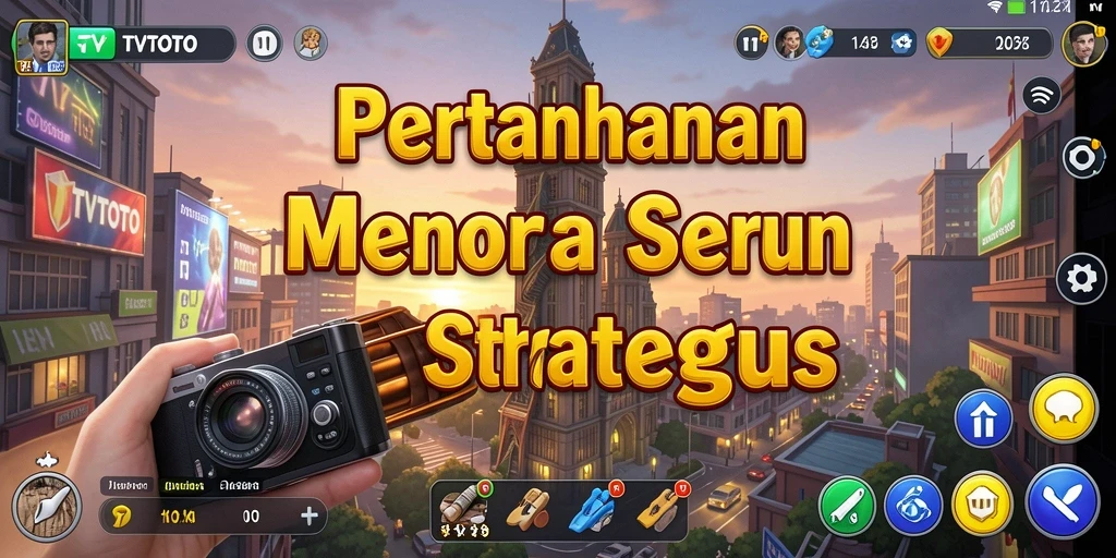 Screenshot menunjukkan aksi seru dalam game Tower Defense TVTOTO.